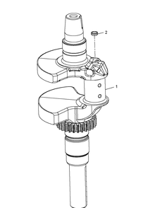 Kt740-3100 Crankshaft Diagram and Parts List for KT740-3100  Cub Cadet Lawn Tractor